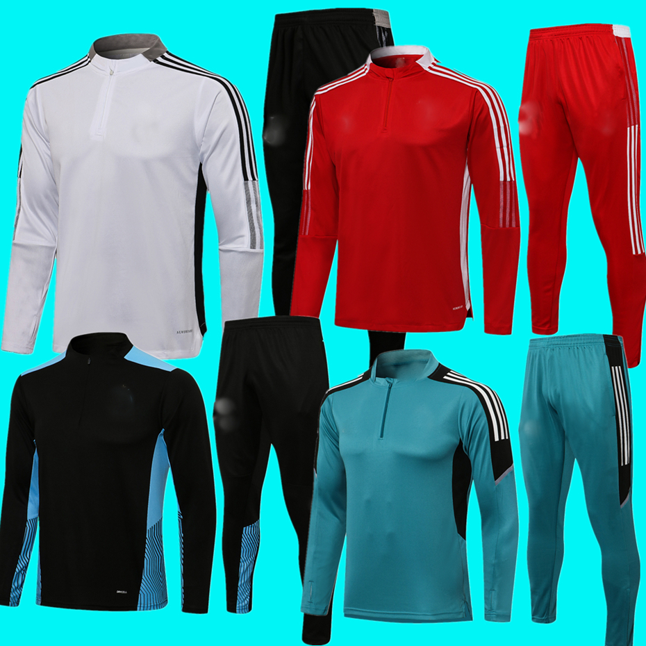 

21/22 manchester tracksuit training suit men MARTIAL RASHFORD football jacket sportswear blue foot jogging 2021 2022 POGBA United, Black