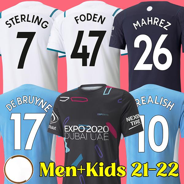 

Thailand 21 22 soccer jerseys 2021 2022 man GREALISH FODEN STERLING football shirt DE BRUYNE GESUS BERNARDO MAHREZ RODRIGO men kids kits, Black;yellow