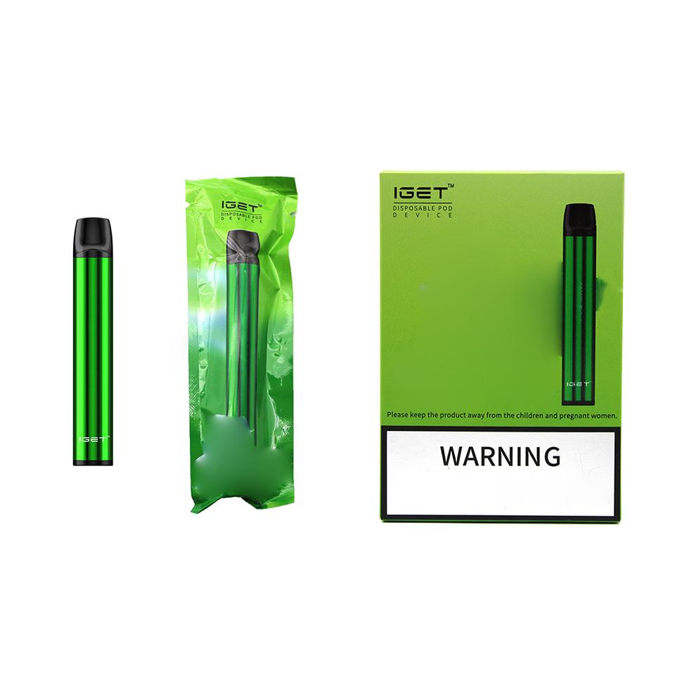 

600Puffs Disposable Vape Pen Device cigarettes Battery 400mAh 2.4ml Over 21 Colors Available.Being Selling Good E-Cigarette IGET Shion XXL P