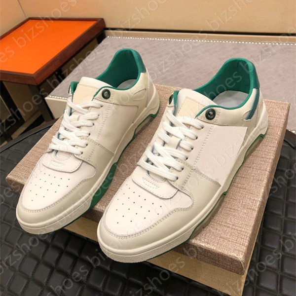 

Calfskin Sneaker white green arrow casual shoes calf leather inside Non-slip rubber sole Mens Skate shoe Sports Vintage Luxurys Designer Sneakers Trainers, 01