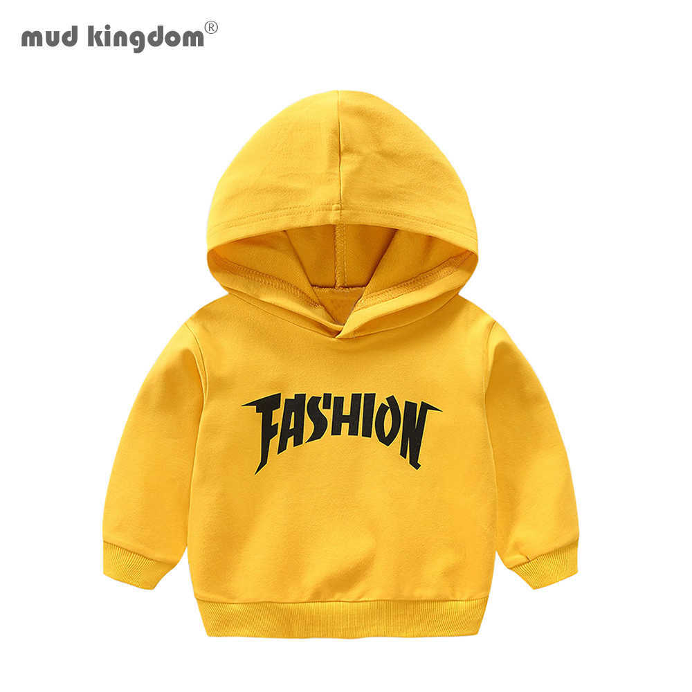 

Mudkingdom Boys Hoodies Letter Pattern Long Sleeve Casual Children Sweatshirts Autumn Fashion Kids Clothes 210615, Yellow