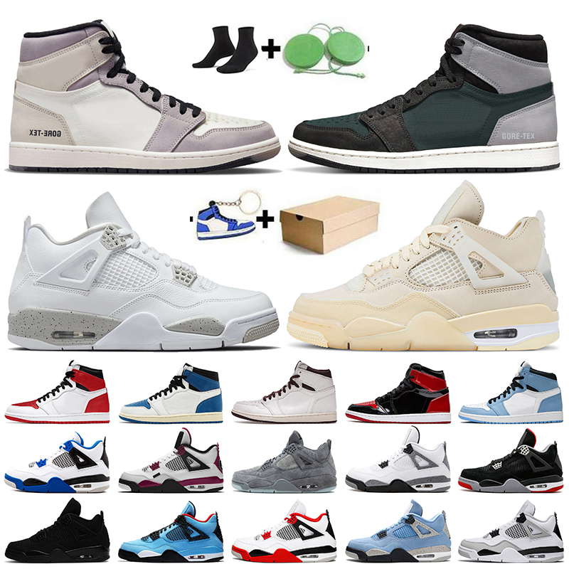 

2022 Jumpman 4 Basketball Shoes White Oreo Sail 4s Black Cat High OG 1 1s Women Mens Sneakers Element Gore-Tex Infrared Patent Bred University Blue UNC Sports Trainers, #21 gs motorsport 36-47