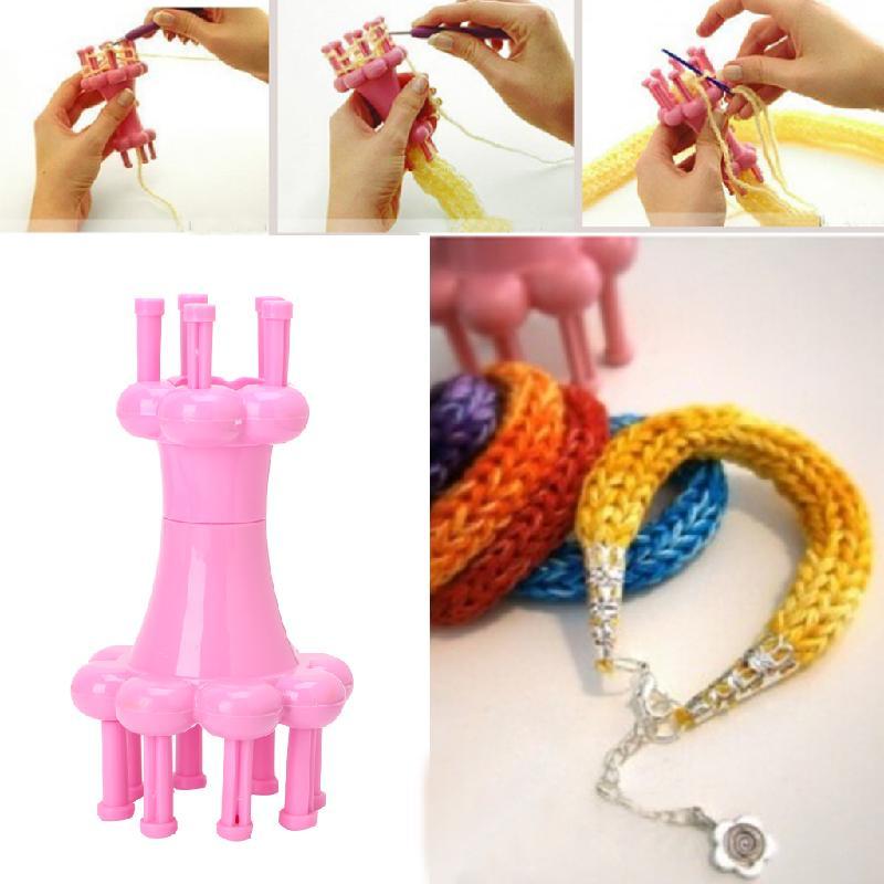 Sewing Tool Plastic Topping Knitting Brakes Spool Loom Needle Hook Shawls Making Craft Machine Sewing Accessories-image-693294327
