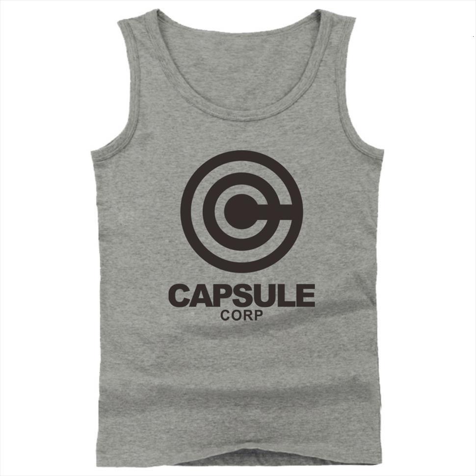 

mens vest capsule corp printed fitness tank summer casual sleeveless cotton bodybuilding personality, White;black