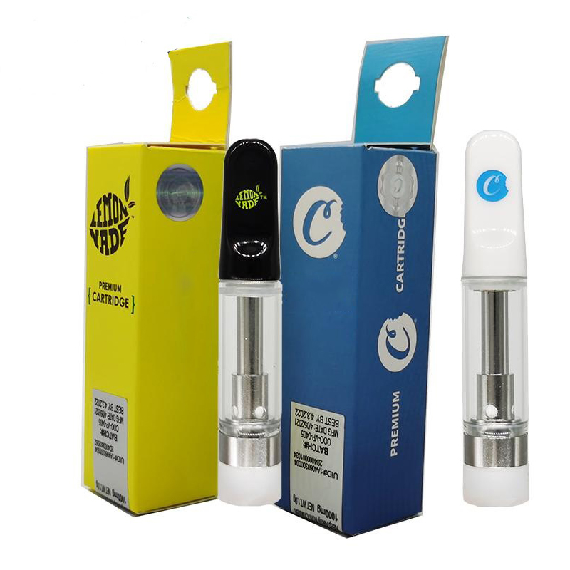 

Cookies Glass Carts Atomizer Ceramic Coil Premium Sauce Cart Vape Cartridges 0.8ml 1ml Empty 510 Thread Thick Oil Cartridge Packaging plenty