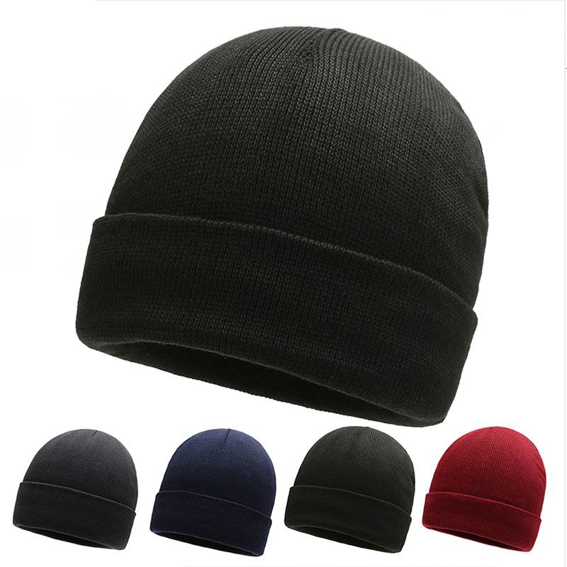 

Beanies Skullies Men Knitted Hat Winter Hats For Women Caps Men's Beanie Gorro Warm Thick Fur Bonnet Homme Skull Cap