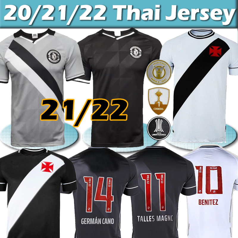 

21/22 Vasco da Gama Soccer Jerseys MAXI RIOS PAULINHO FABIANO MURIQ Custom 2021 2022 Men Black White Football Shirt Thailand 20 21, 20 21 away