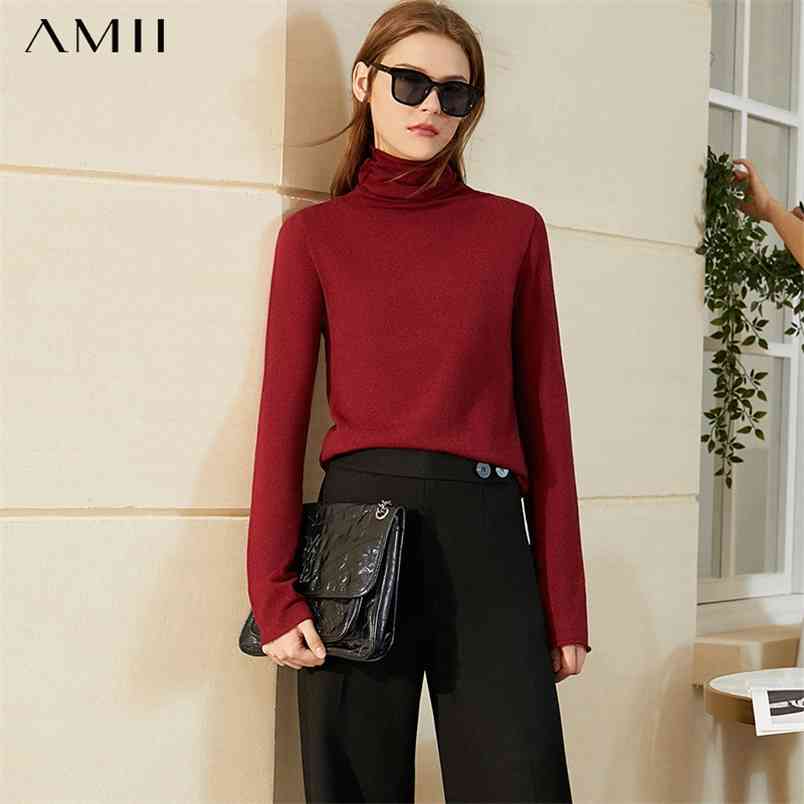 

Minimalism Winter Sweaters For Women Fashion Solid Women' Turtleneck Sweater Causal OLstyle Knitted Pullover Tops 12030562 210527, Yellow