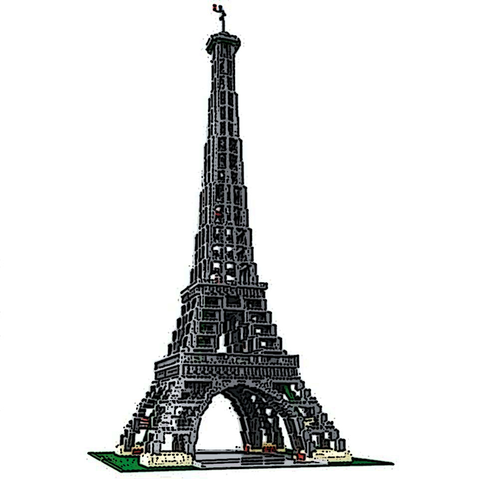 

The Eiffel Tower PARIS Architecture 17002 City Street Building Blocks Bricks Compatible with 180084 Kids DIY Toys Birthday Gifts