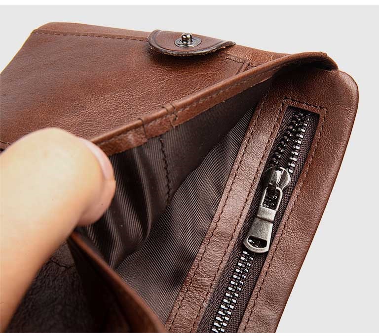

vintage theft wallets wallet retro men's fold purse card three money bag business holder genuine leather 2021035 male pnfvc, Red;black