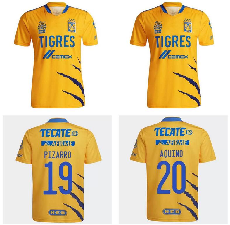 

21/22 Tigres UANL soccer jerseys LIGA MX 7 stars home away third GK jersey THAUVIN GIGNAC NICO LOPEZ VARGAS 2021 2022 GFDEWADSBM, 21 22 away patch