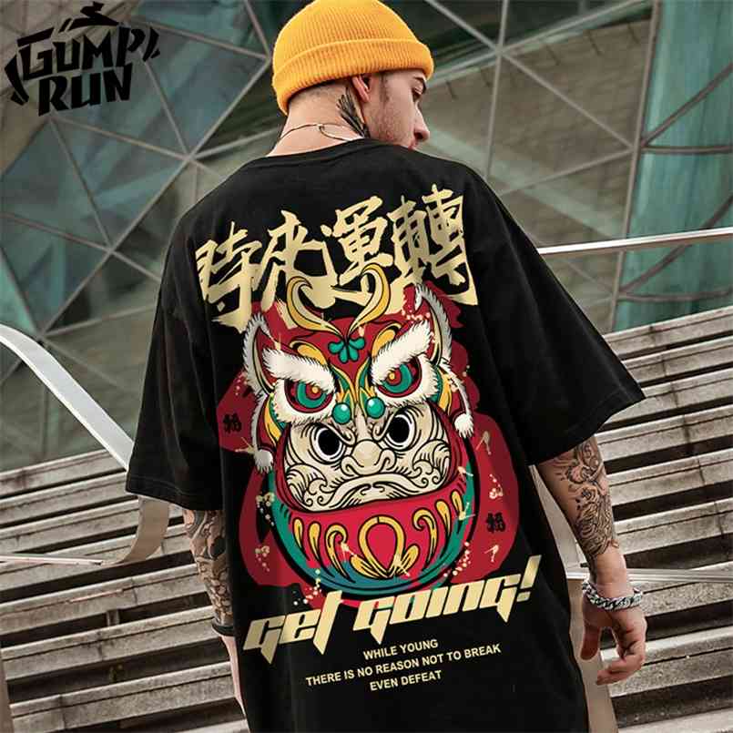 

Harajuku Men's tshirt Chinese Style Printed Unisex Short Sleeve T shirt Cool Cartoon Anime Casual T-shirt Male Streetwear Tops 210707, 08