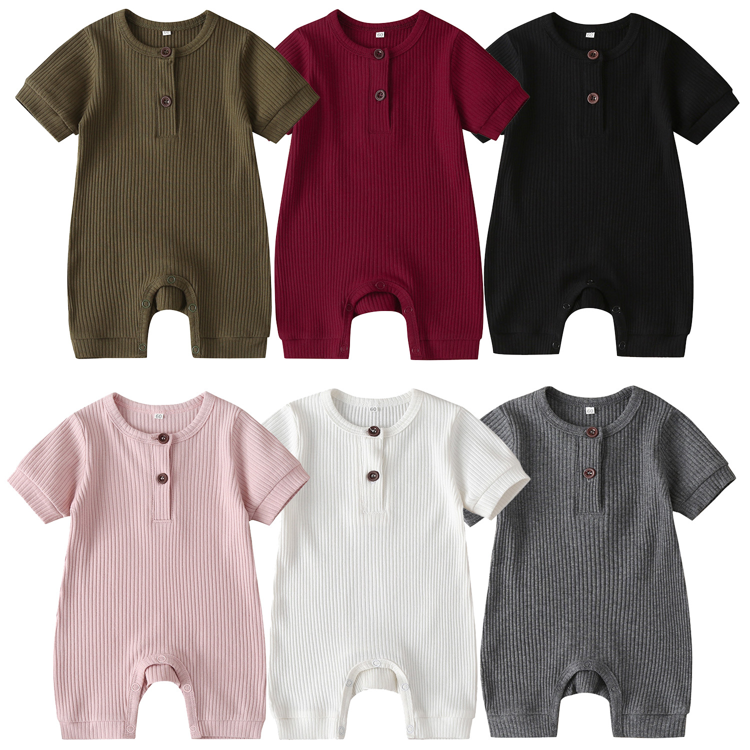

Retail/wholesale Baby kids Cotton romper jumpsuits skinny girls boys short sleeve jumpsuit one-piece onesies rompers 10 colors Children designer cloth, See the below