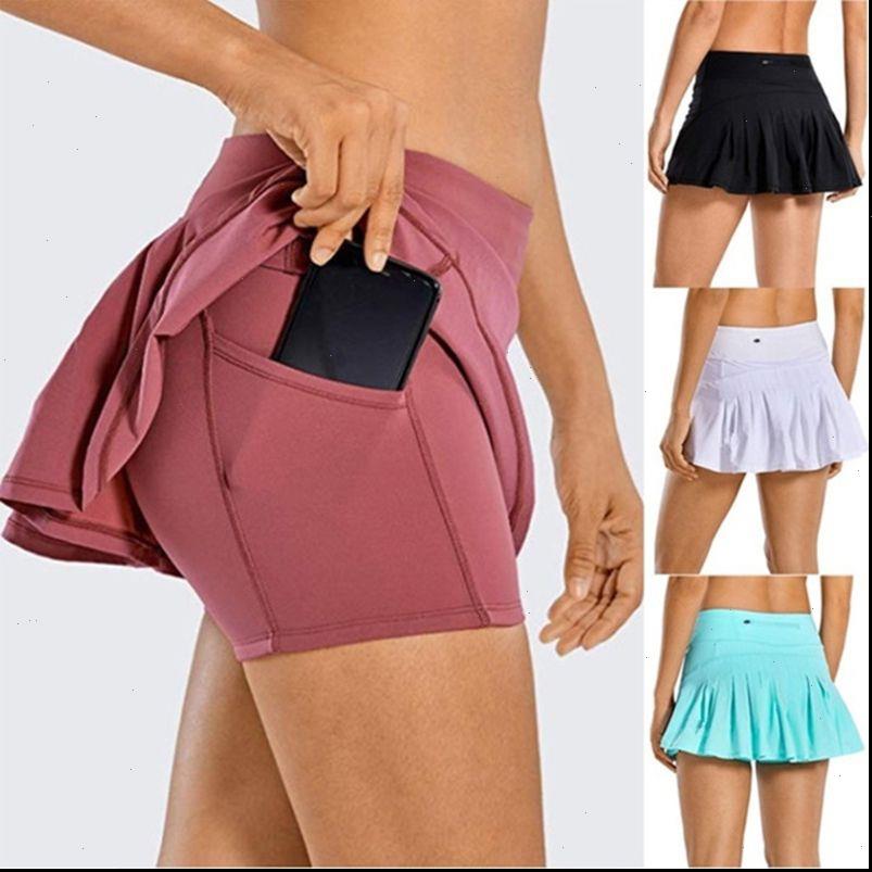 Womens Short Women 2 In 1 Tennis Skorts Athletic Sports Running Pleated Golf Skirts Shorts X7YA Drop Good Quality-image-678438901