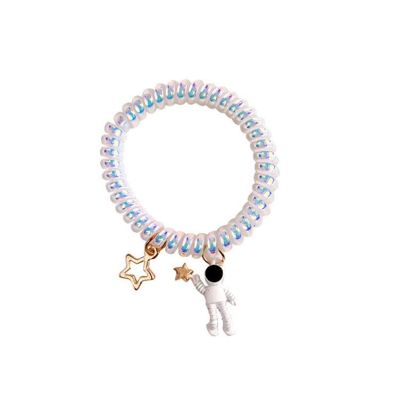 

Spaceman Headband Soft Rubber Hair Band Telephone Wire liked Elastic for Women