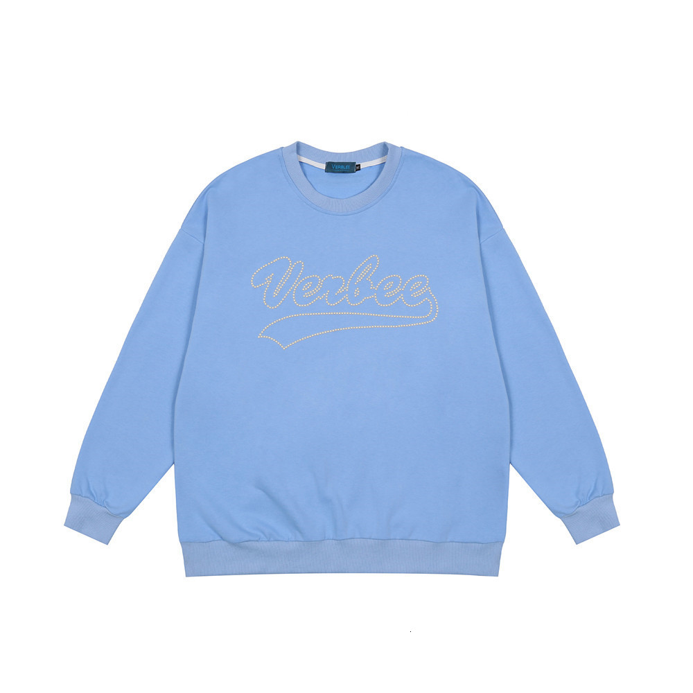 

Sweatshirts Men's street fashion brand loose long sleeve top BF lazy round neck Pullover Hoodie, Green
