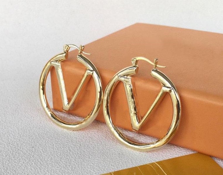 

Fashion gold hoop earrings for Women Party Wedding Lovers gift engagement Jewelry, Golden;silver
