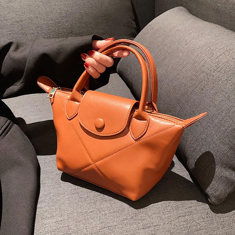 Sacs de soir←e Simple Solid Color ←paule en cuir souple portable sac ¢ corps crossbody Design de mode Dumpling Trend Quality Pu