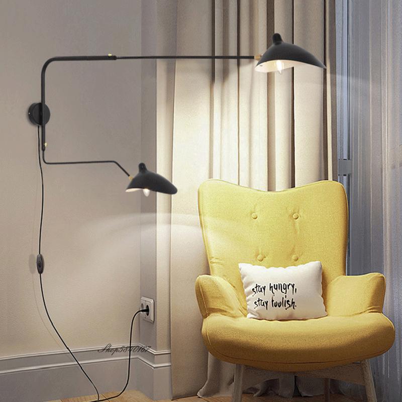 

Nordic Designer Wall Lamp With Cable Plug Sconce Light Fixtures For Living Room Bedroom Lighting Decor Spider Lights Lamps