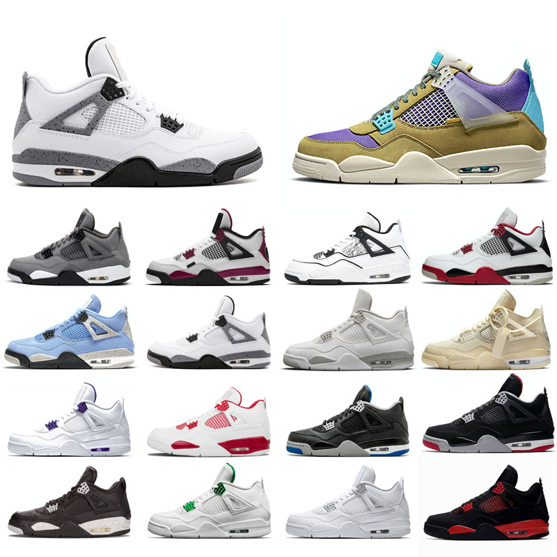 

2021 new basketball shoes 4s man White Oreo Cement University Red nice Travis Sail Thunder Olivia Kim Black Cat Taupe Haze Pine Green Pure Money Neon Grey Bred purple, Diy