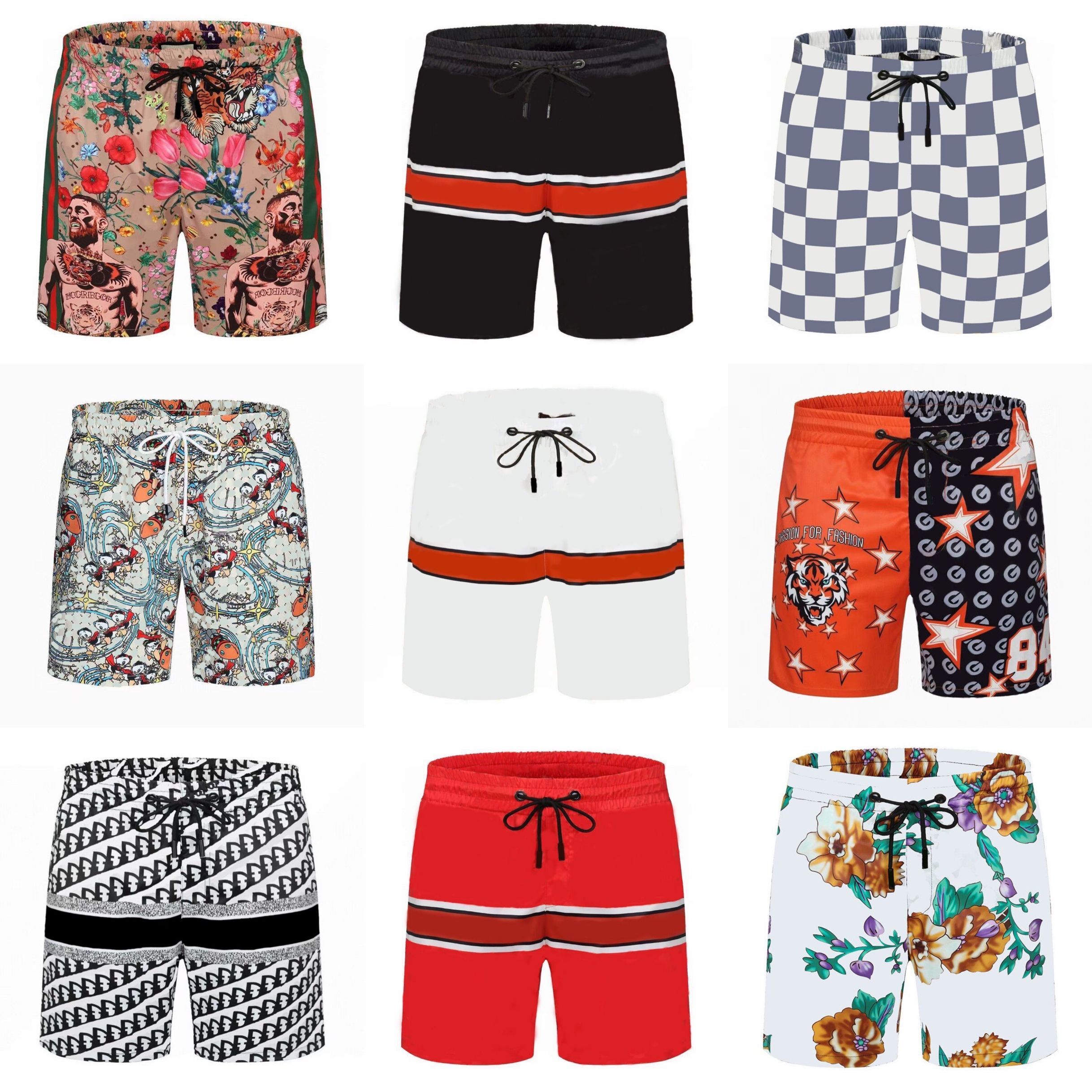 

Summer mens shorts jogger free fight boxer 3D printing book high quality designer outdoor leisure fashion sports women's swimming beach pants, White;black