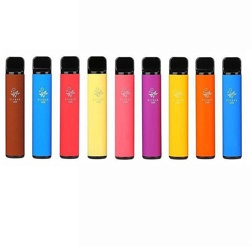 

Elf Bar 1500 Puffs Disposable E Cigarette 850mAh 4.8ml Prefilled Vape Pen Stick Vapor Pod Device Colorful Vaping System