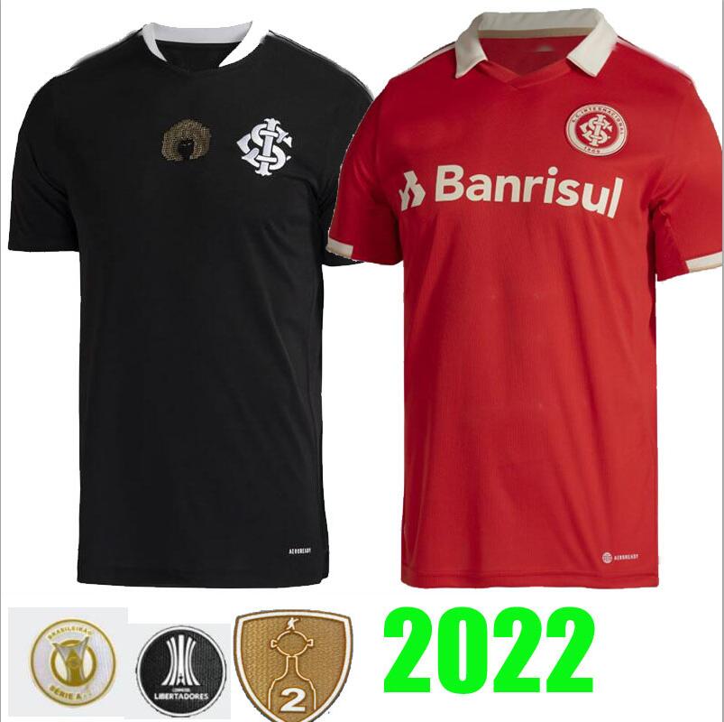

2022 2023 SC Internacional Soccer Jerseys home red Wesley 22 23 Brazils sport Camisa Liziero Taison Edenilson Bustos 30th anniversary mascul, Black
