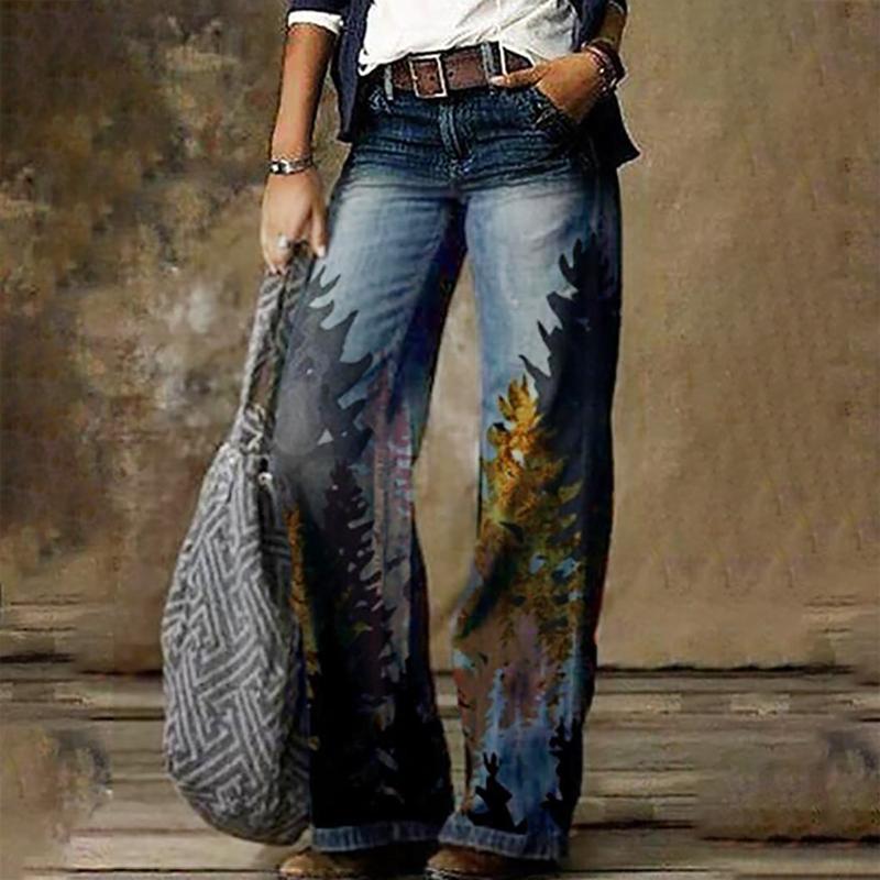 

Women' Pants & Capris 90s Urban Style Boot Cut Women Vintage Indie Casual Pockets Hip Lift Skinny Floor Broad Leg High Waist Trouser Street, Black