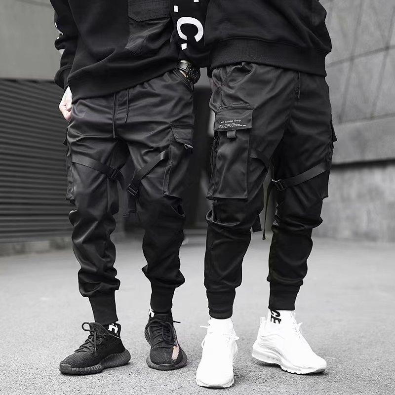 

Men's Pants 2022 European And American Trend Must-Have Multi-Pocket Trousers Fashion Casual Hip-Hop Stretch, Black
