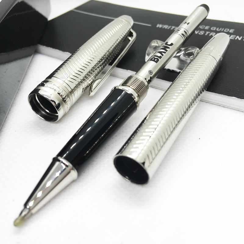 

Luxury Meisterstcek 163 Pen Wave Roller ball pen Ballpoint pen stationery school office supplies with Monte Serial Number XY2006108, Blue;orange