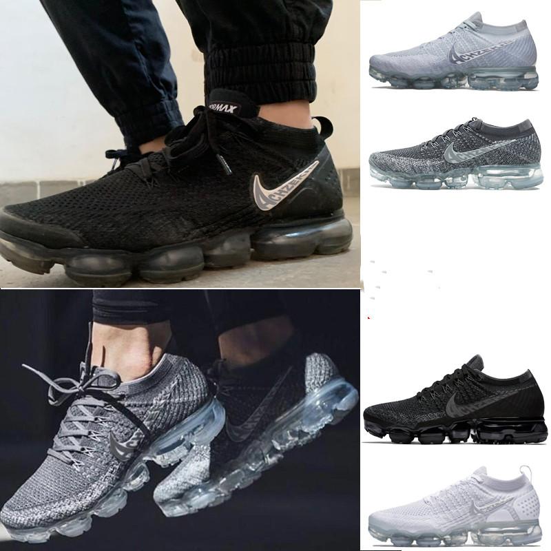 

Vapourmax TN PLUS Fly knit 1 Flynit 2 Running Shoes Moc Laceless Mens Womens Gold All Black White Off Red Volt air vapor airmax max