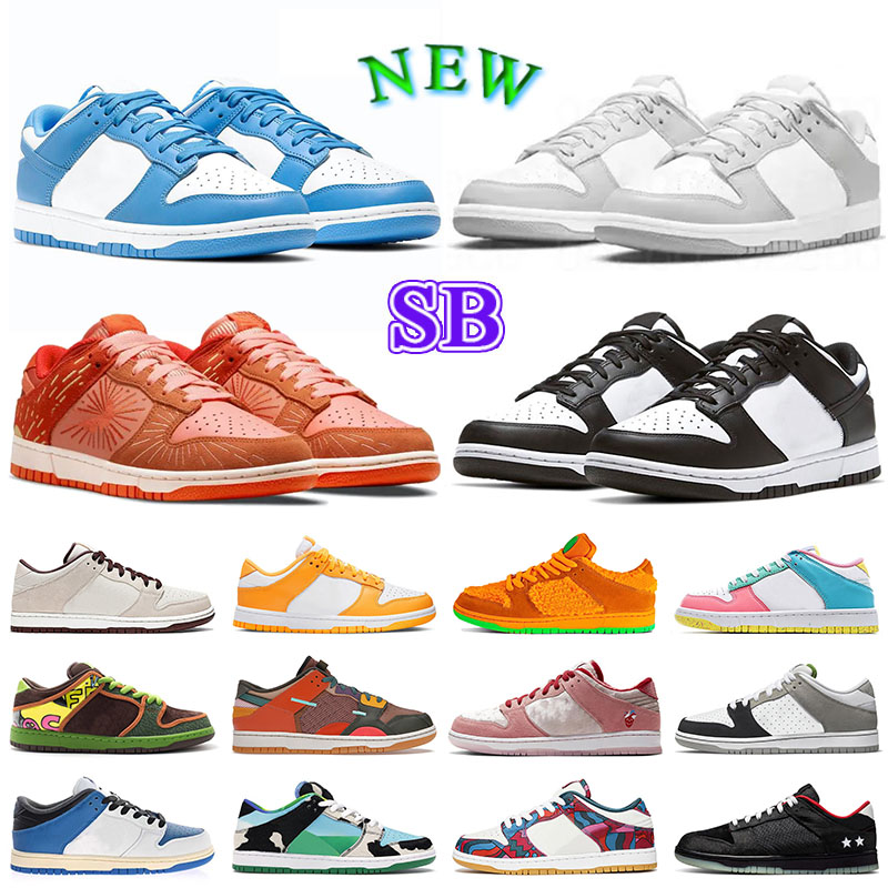 

2022 New Dunks Casual Shoes Top Quality Low Mens Womens Suede Leather Designer Sneakers UNC Blue Fog Grey Winter Solstice Black White Falts Sports Trainers, B04 36-40 green bears