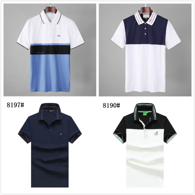 

Luxury fashion classic men's letter bee embroidery shirt cotton mens designer T-shirt white black green designer polo shirt male M-2XL