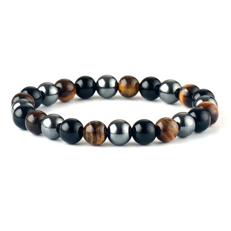 

Systèmes solaires commerce de gros bracelets bon marché pierres naturelles cicatrisées hématite agate tigre noir yeux perles bracelet bracelet sac en cuir bracelet