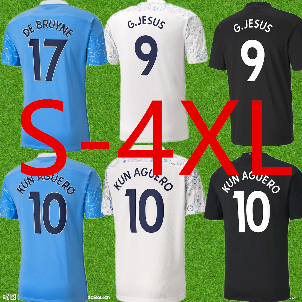 

2021 Manchester soccer jersey 20 21 G. JESUS CITY STERLING FERRAN DE BRUYNE KUN AGUERO football shirts MAN uniform, Black;yellow
