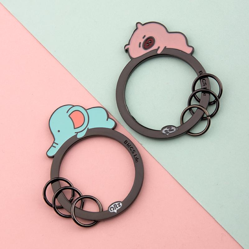 

Keychains Cute Animal Key Rings Kawaii Women Girl Car Keyring Purse Pendant Bag Charm Pig Chain Holders Lovers Couples Drop