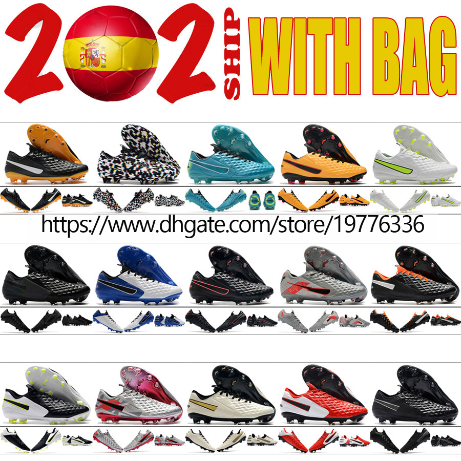 

Mens Soccer Boots Tiempo Legend VIII 8 Elite FG ACC Low Cleats Outdoor Trainers Spikes Leather Football Shoes Green Yellow White Black Gray Red Blue Leopard Print, Shoes original box