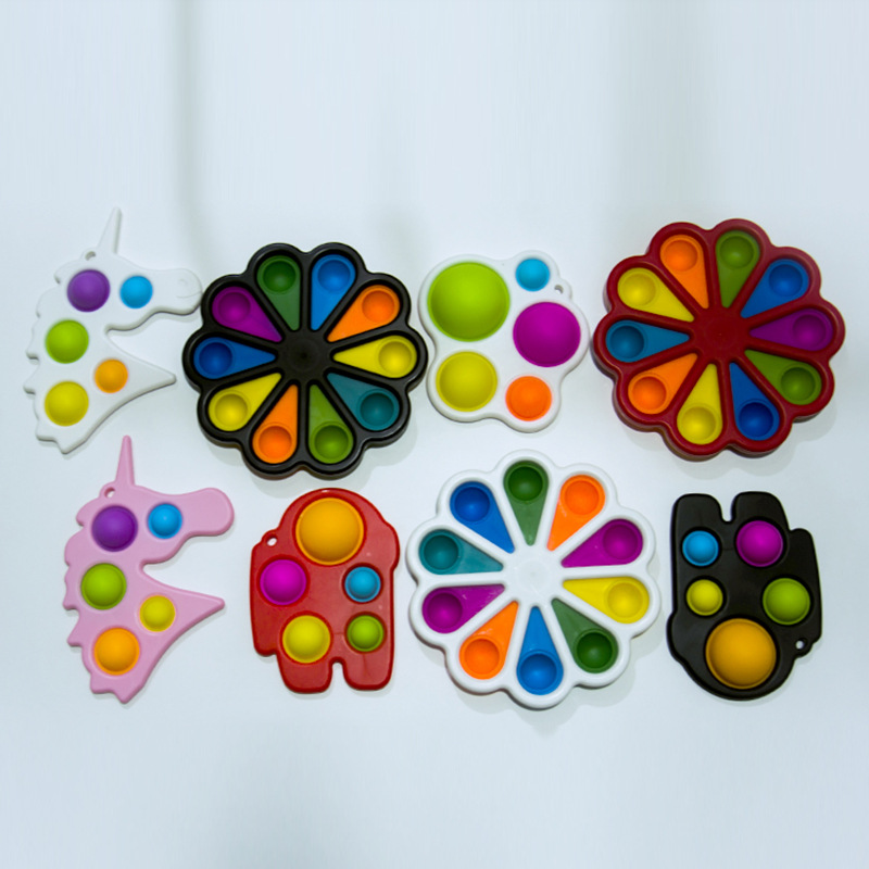 

Fidget Toys Finger Bubble Floral Press Relief Fingertip Toy Stress Educational Kids Baby Gift Squeeze Sensor fy