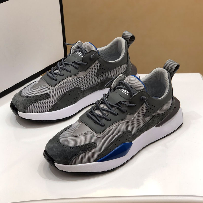 

Top quality luxury designer brand men's sports casual shoes business dress classic leather material ventilation comfort size 38-45, Navy