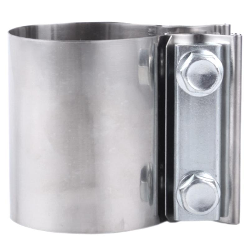 

Car Modified Universal Stainless Steel 2.5 Inch 63MM Exhaust Pipe Clamp Tail Throat Hoop Manifold & Parts