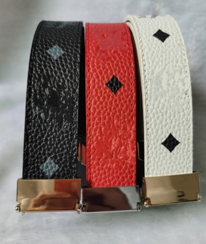 

2022 M buckle mens designer belts High quality jeans casual belt Mens plaid business belt, Black