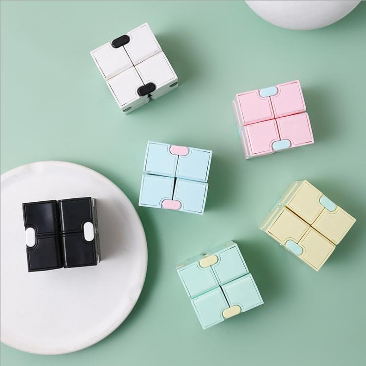 

Infinity Cube Candy Color Fidget Puzzle Anti Decompression Toy Finger Hand Spinners Fun Toys For Adult Kids Adhd Stress Relief Gift