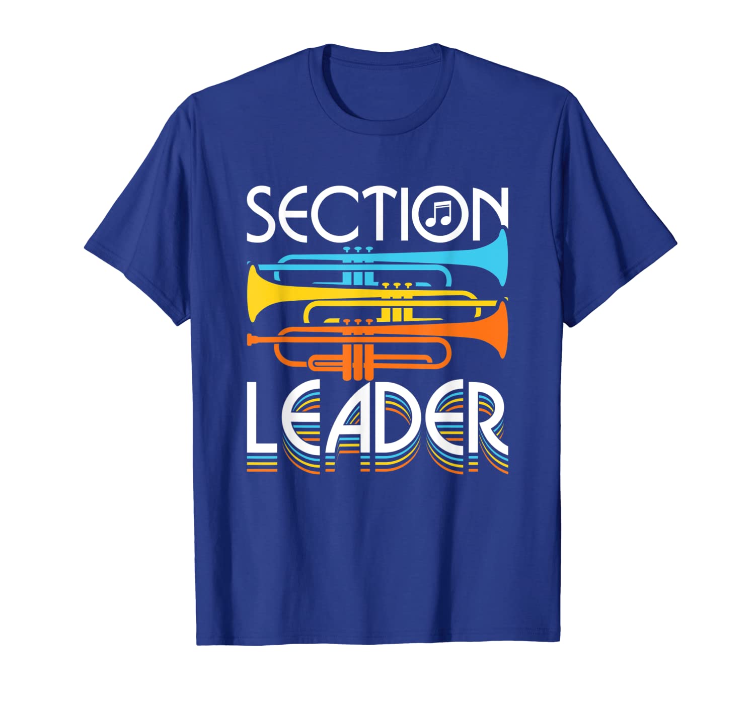 

trumpet section leader t-shirt, White;black