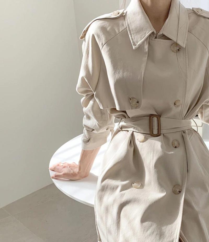 

Women's Trench Coats Women Coat 2021 Autumn Double-breasted Long Winter Casual Sashes Elegant Loose Overcoat Fashion Sleeve Windbreaker, Tan;black