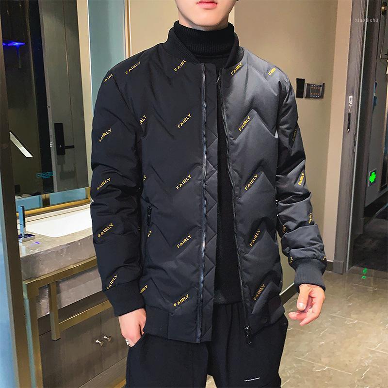 

Men's Down & Parkas Jacket Male 2021 Winter Within 90 Velvet Bag Leisure Men Coat Collar To Keep Warm Thickening Cardigan, Black