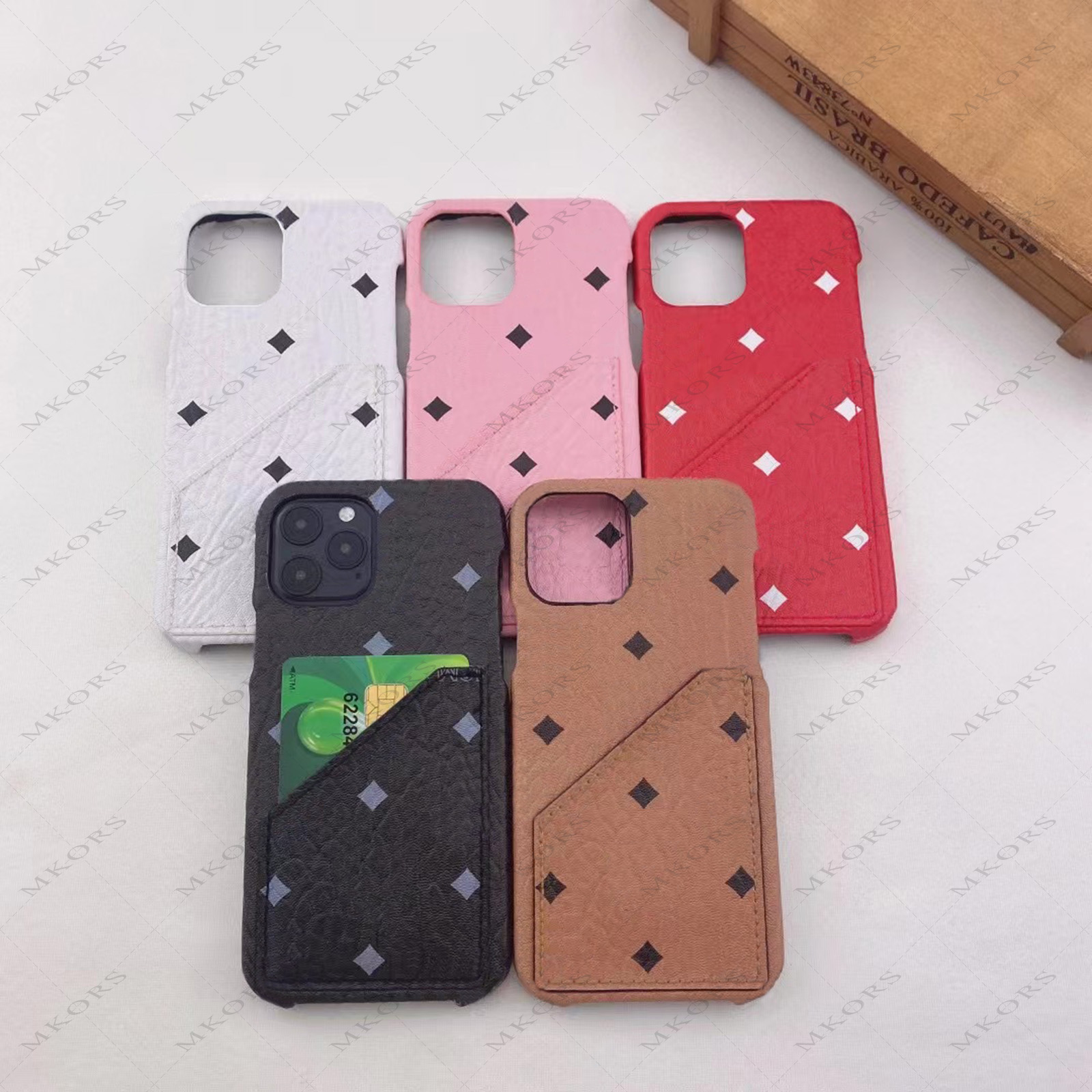 

Deluxe GE Fashion Design Letter Phone Cases for iPhone 13 13pro 12 Mini 12pro 11 Pro X Xs Max Xr 8 7 Plus PU Leather Card Slot Holder Back T