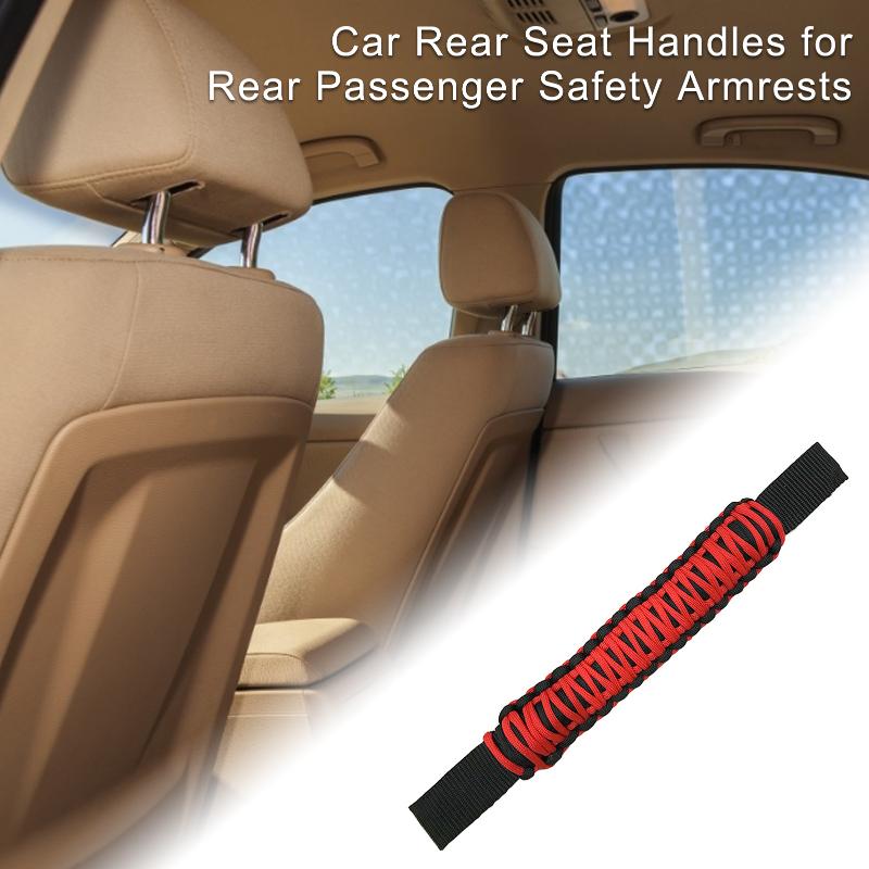 

Safety Belts & Accessories Car Rear Seat Handle Interior Strap Back Armrest Holder Professional Adjustable Backrest Headrest Grab