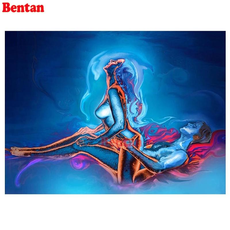 

Diamond Painting 5D Full Square Abstract Sexy Men And Women DIY Needlework Embroidery Mosaic Couples Bedroom Decoration