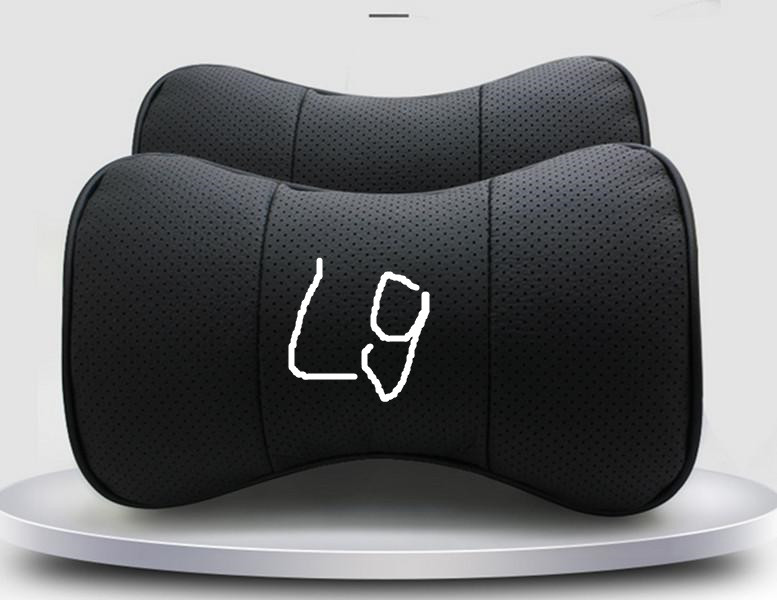 

2Pcs Real Leather Car Seat Neck Cushion Pillow Car Headrest Fit For jeep Car