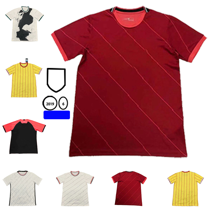 

21 22 Soccer Jersey VIRGIL FIRMINO MANÃ© M. SALAH HENDERSON ROBERTSON Fans Version Home Away Man + Kids sports football shirt, Black;yellow